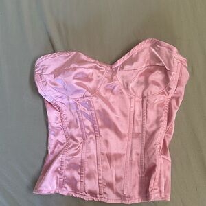 PrettyLittleThing Blush Satin Bustier Corset